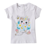 I Do T-Shirt Girocollo Tinta Unita con Stampa per Neonato 4B545 BIANCO I DO 