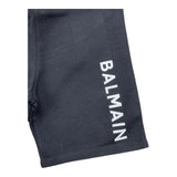 Balmain Bermuda Tinta Unita Con Stampa Nero Per Bambino