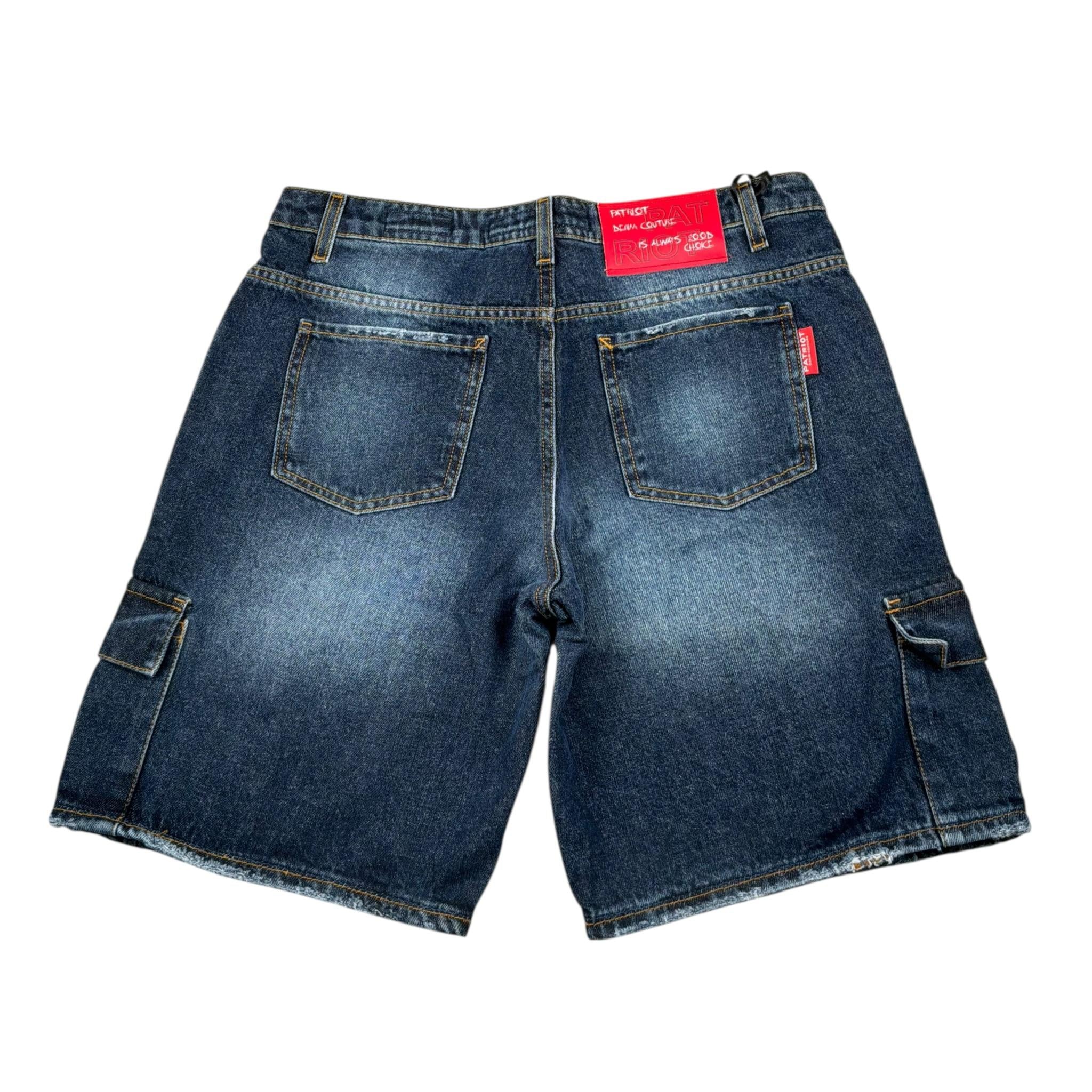 Patriot Bermuda In Denim Tinta Unita con Tasconi per Bambino PJ5S2SPCK42X BLU PATRIOT 