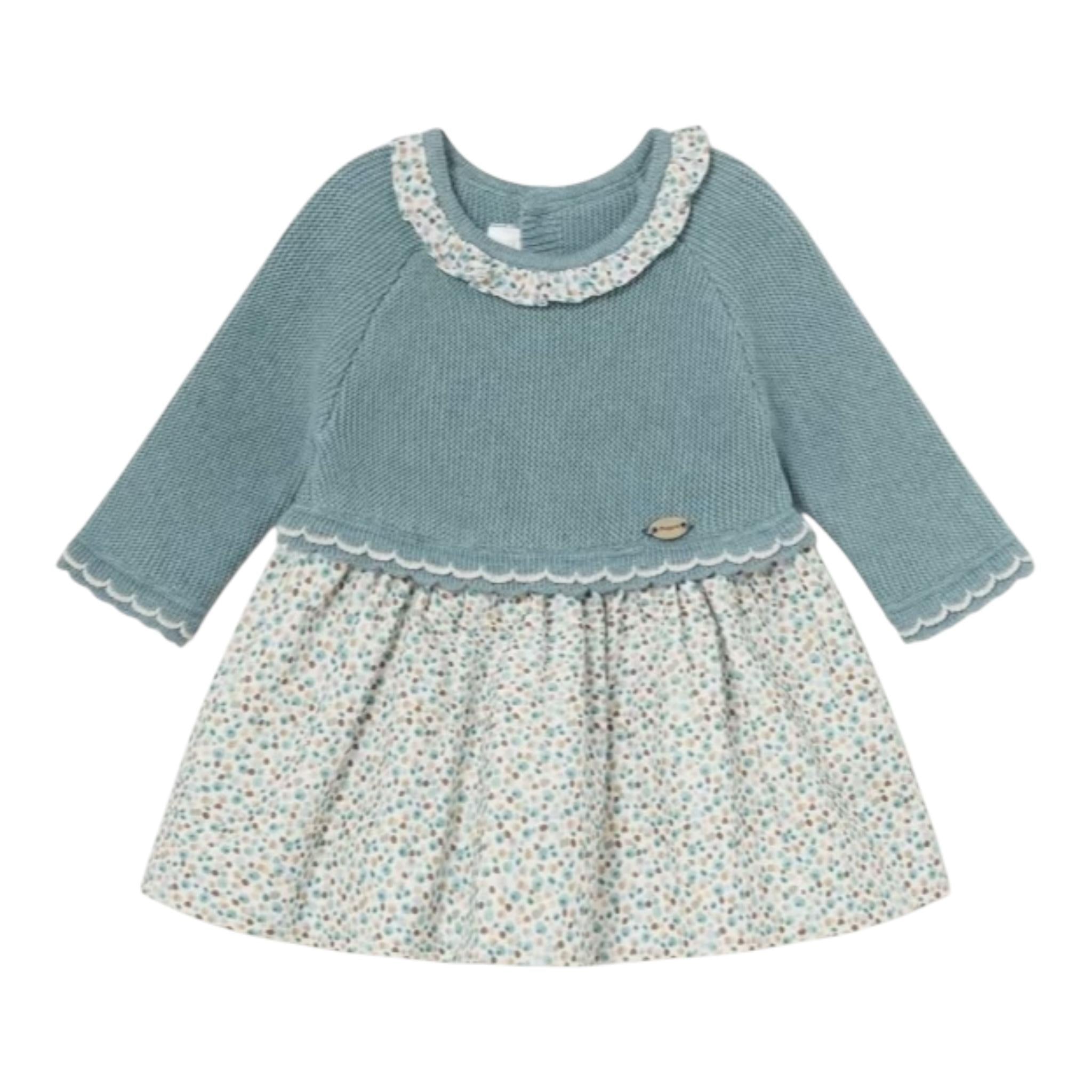 MAYORAL abito bicolore con fatasia Azzurro per Neonata 2886 AZZURRO MAYORAL 