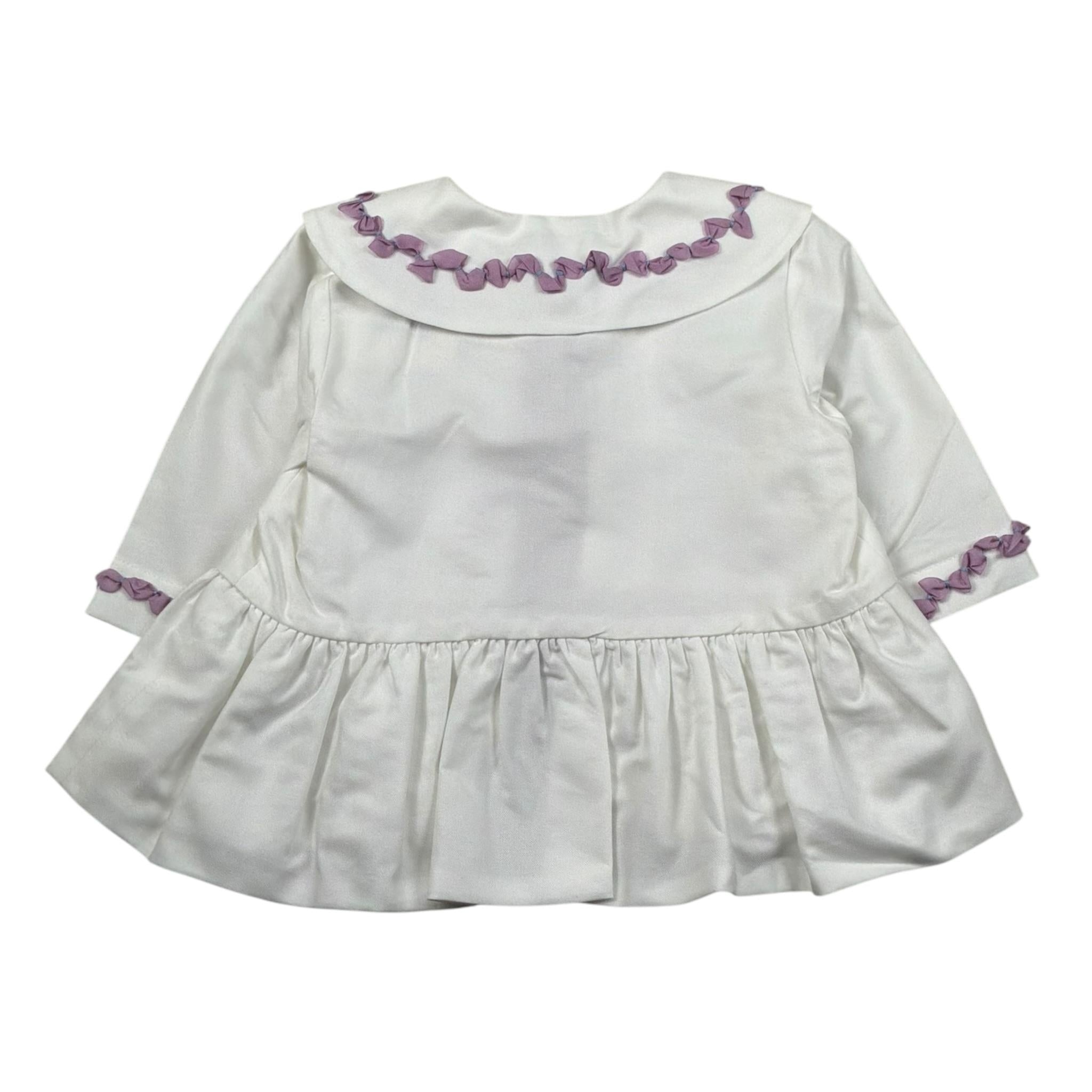 Ilfarobimbi Giacca Tinta Unita con Profili In Contrasto per Bambina IFB40714 BIANCO ILFAROBIMBI 