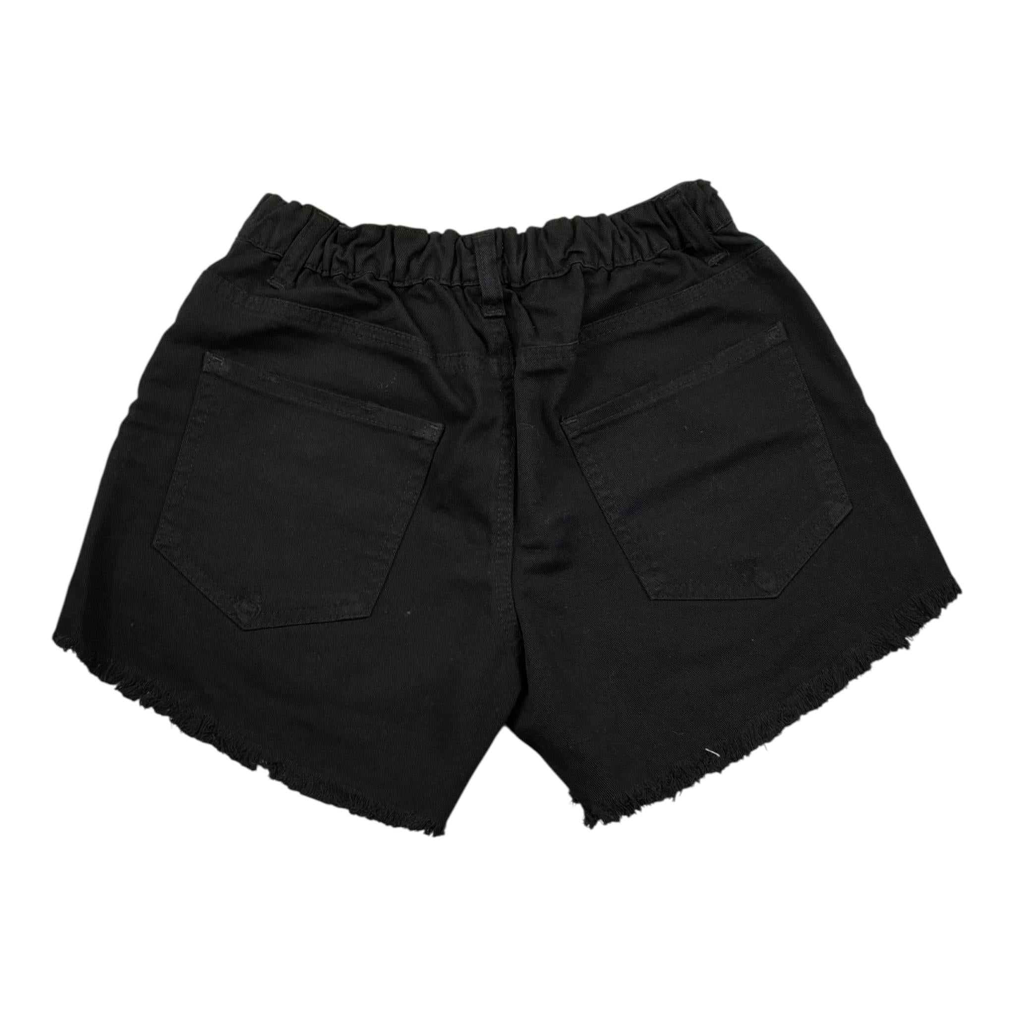 Lu Lu By Miss Grant Short Tinta Unita con Strappi per Bambina LL3381 NERO LU LU BY MISS GRANT 