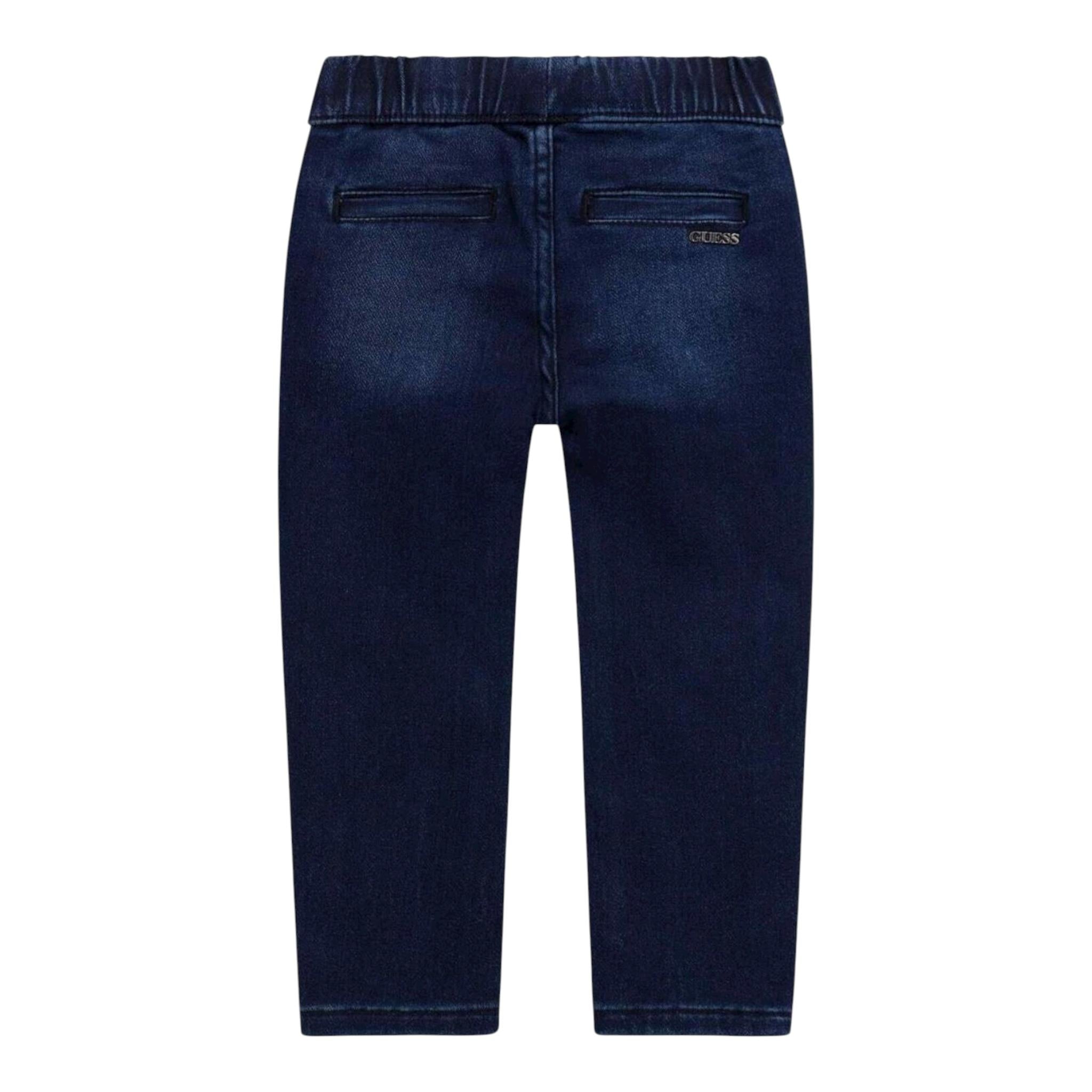 Guess Jeans Tinta Unita con Elastico In Vita per Neonato N5RA05D5FQ0XN BLU GUESS 