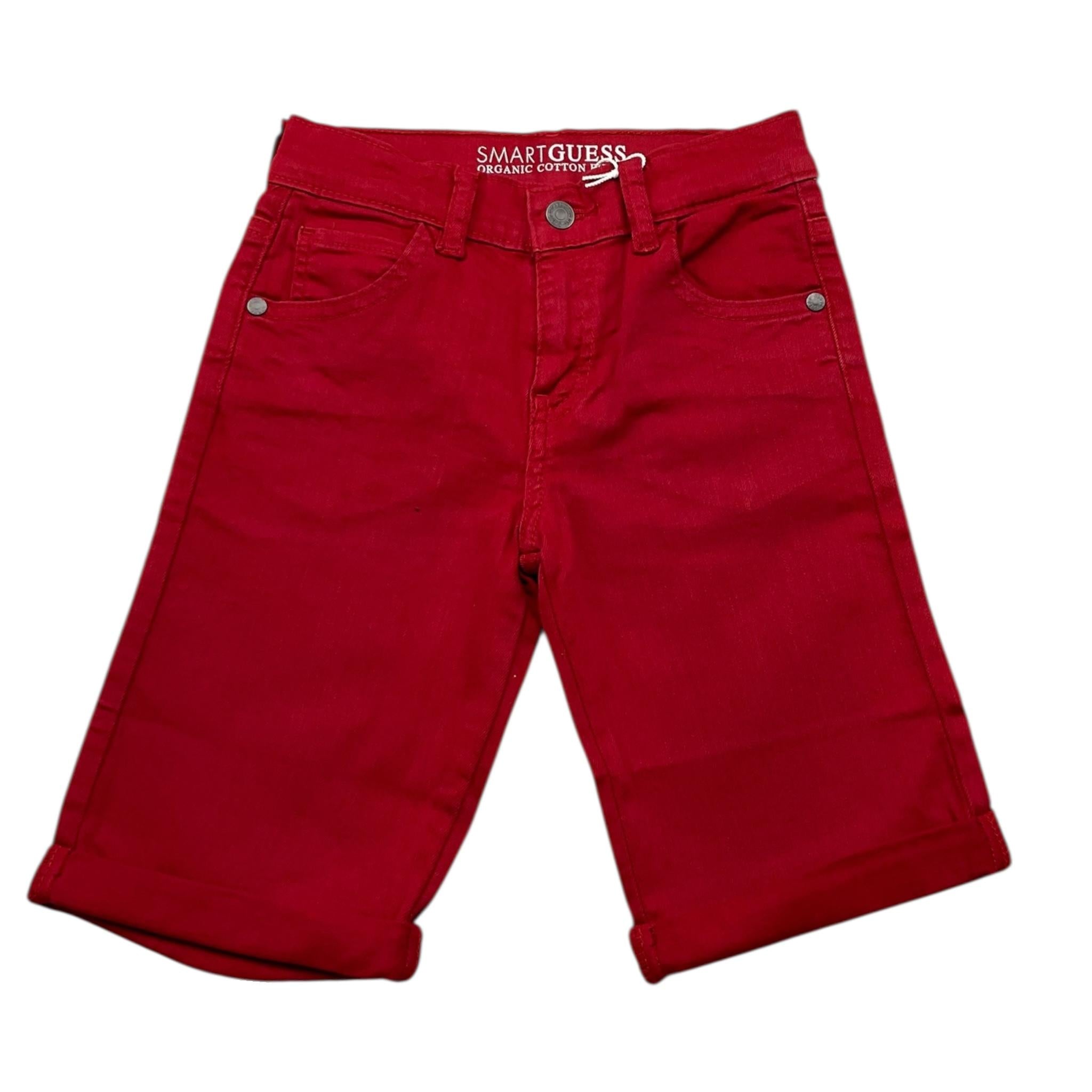 Guess Bermuda Tinta Unita con Girovita Regolabile per Bambino N1RD03WE620 ROSSO GUESS 