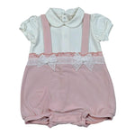 Lalalu' Pagliaccetto Bicolore Mezza Manica per Neonata PAL6I BIANCO/ROSA LALALU' 