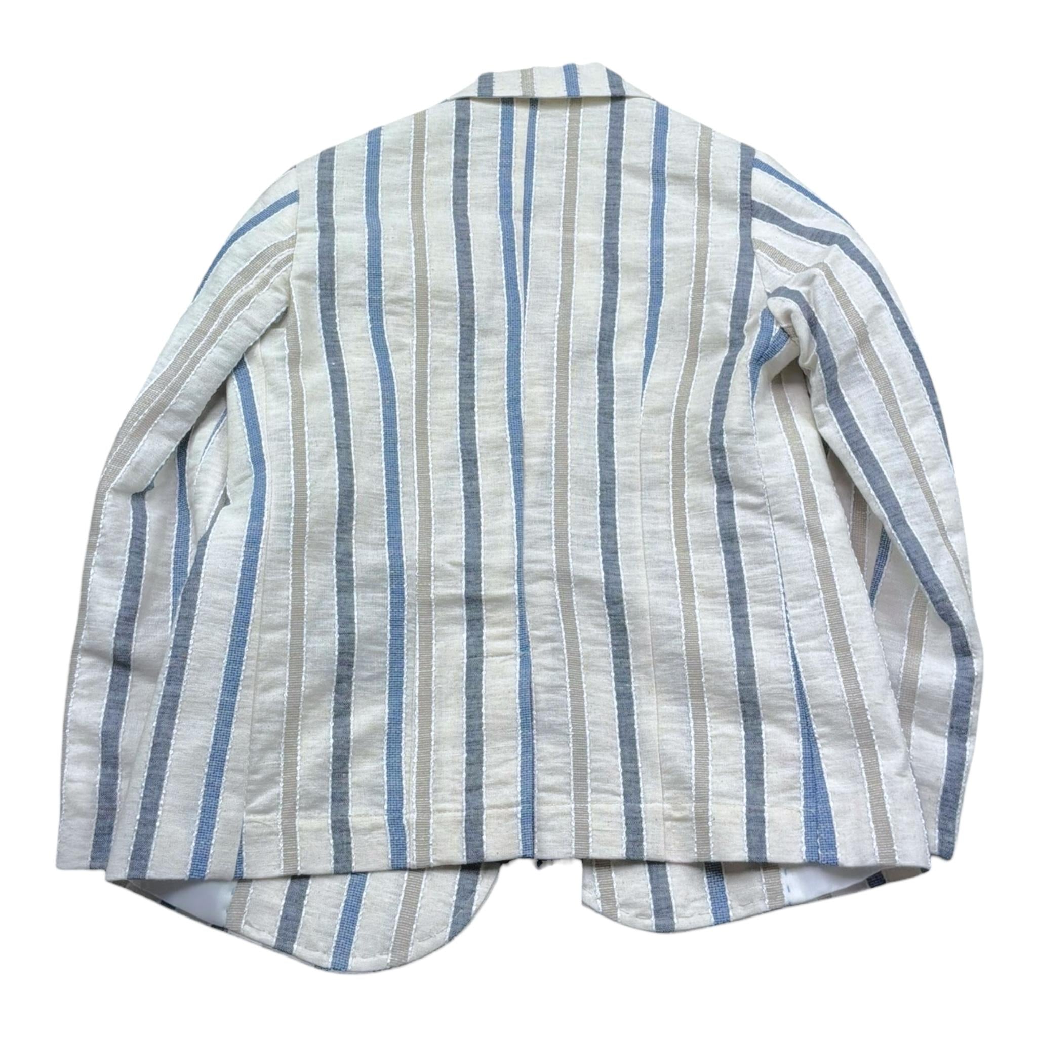 Manuel & Frank Giacca Tinta Unita con Fantasia A Righe per Bambino MF6173B BIANCO MANUEL & FRANK 