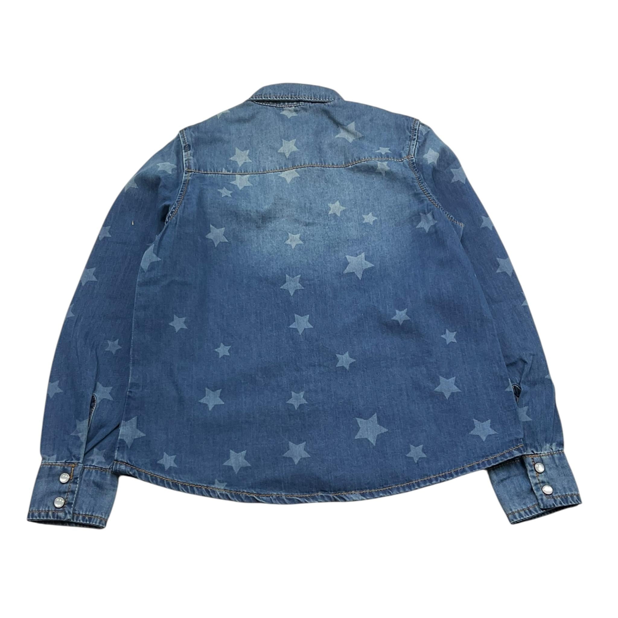 Vicolo Camicia Tinta Unita con Fantasia Stelle per Bambina 3145CD00156 BLU VICOLO 