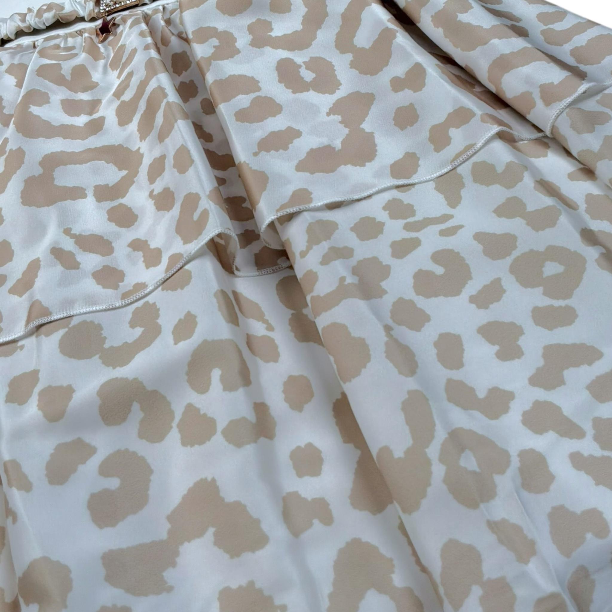 Relish Abito Bicolore con Fantasia Maculata per Bambina 18650 BIANCO RELISH 