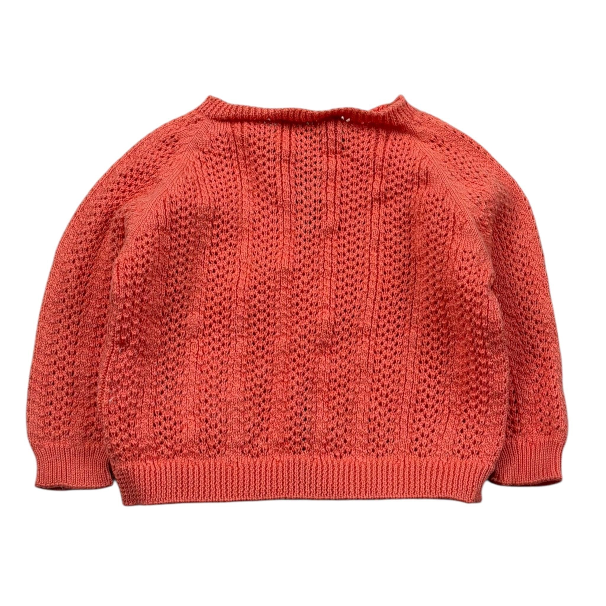 Wedoble Cardigan Tinta Unita con Trafori per Neonata V2506308A CORALLO WEDOBLE 