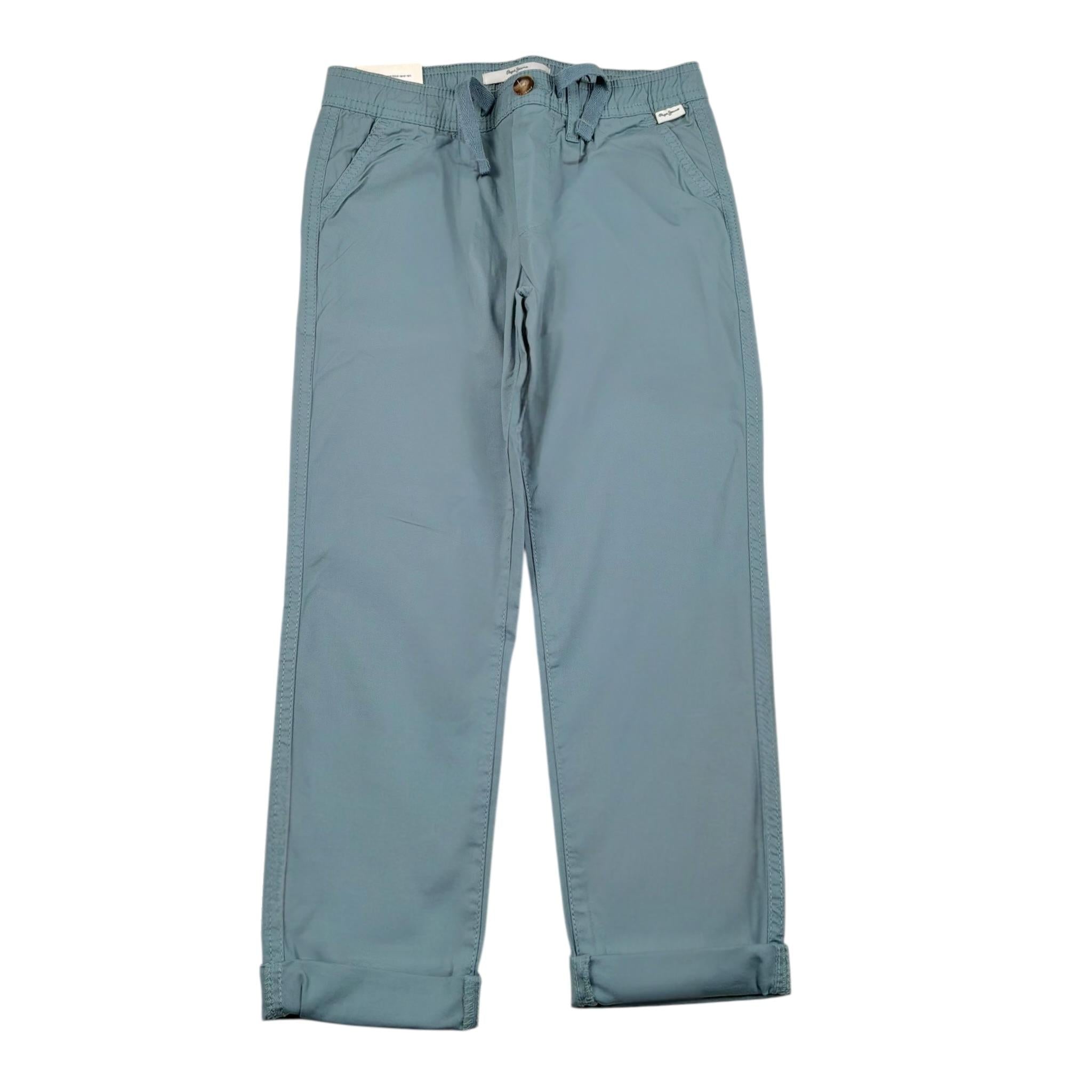 Pepe Feamo Pantalone Tinta Unita con Elastico In Vita per Bambino PB210733 VERDE PEPE JEANS 
