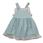 Babidu Abito Bicolore con Stampa Quadri per Bambina 91406J BIANCO/VERDE BABIDU 