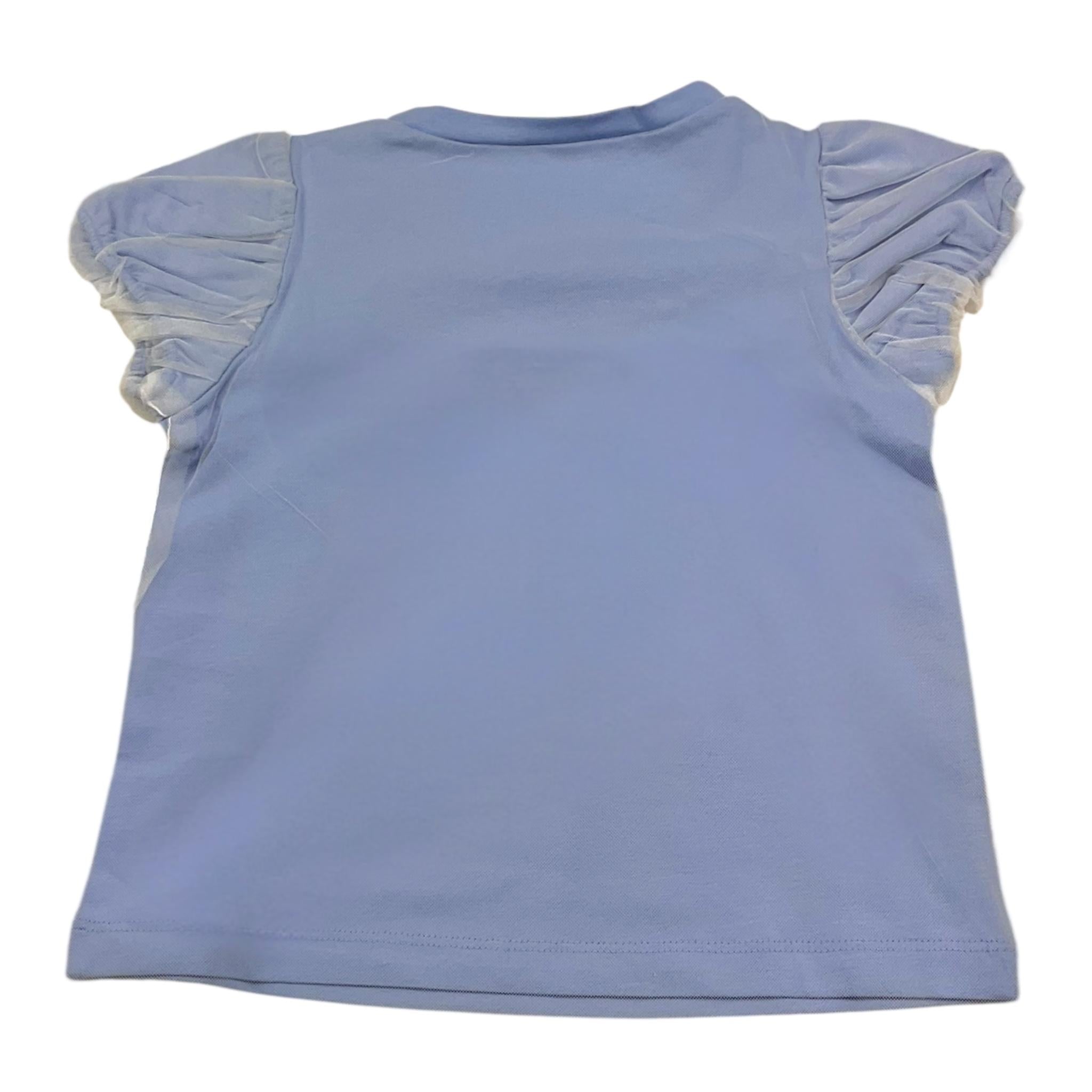 Calvin Klein T-Shirt Tinta Unita Velata con Stampa per Neonata KA5038N AZZURRO CALVIN KLEIN 