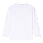 Paolo Pecora Shirt Girocollo Tinta Unita con Stampa per Bambino PP3845 BIANCO PAOLO PECORA 