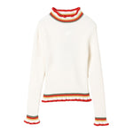 ETRO maglia tinta unita con profili in contrasto Bianco per Bambina GV9A30 BIANCO ETRO 