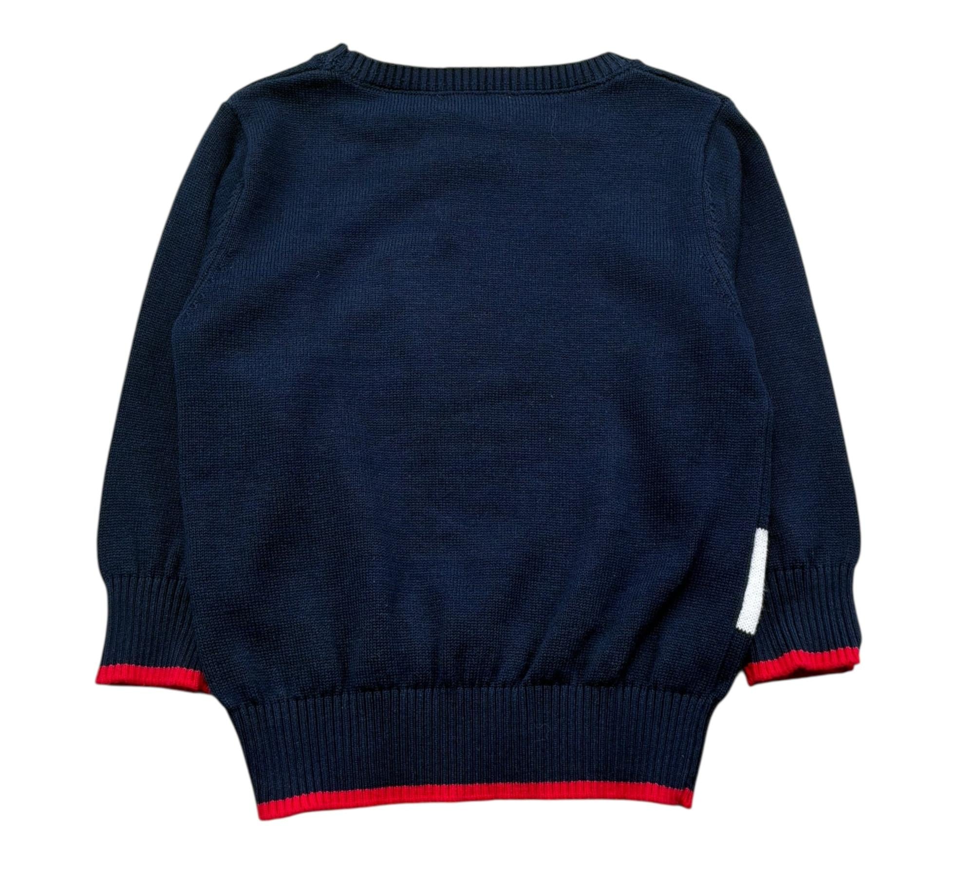 Trussardi Maglia Girocollo Tinta Unita per Neonato TIP26099MA BLU TRUSSARDI 