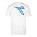Diadora T-Shirt Girocollo Tinta Unita Con Stampe In Contrasto Panna Per Bambino