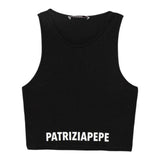 Patrizia Pepe Canotta Tinta Unita con Logo per Bambina 7M0808 NERO PATRIZIA PEPE 