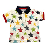 U.S. Polo Assn Polo Mezza Manica Tinta Unita Con Stampa Stelle Bianco Per Neonato