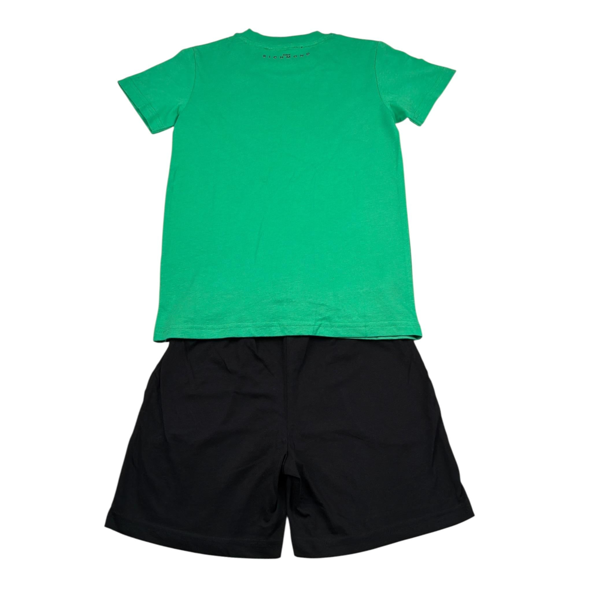 John Richmond Completo 2 Pezzi T-Shirt-Bermuda Verde/Nero per Bambino HBP23011CJ VERDE/NERO JOHN RICHMOND 