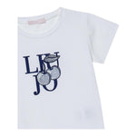 Liu Jo T-Shirts Girocollo Tinta Unita con Stampa per Neonata KA5039J5N BIANCO LIU JO 