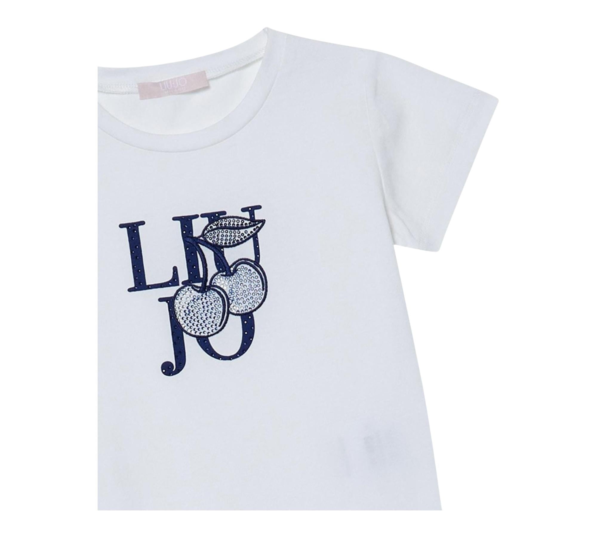 Liu Jo T-Shirts Girocollo Tinta Unita con Stampa per Neonata KA5039J5N BIANCO LIU JO 