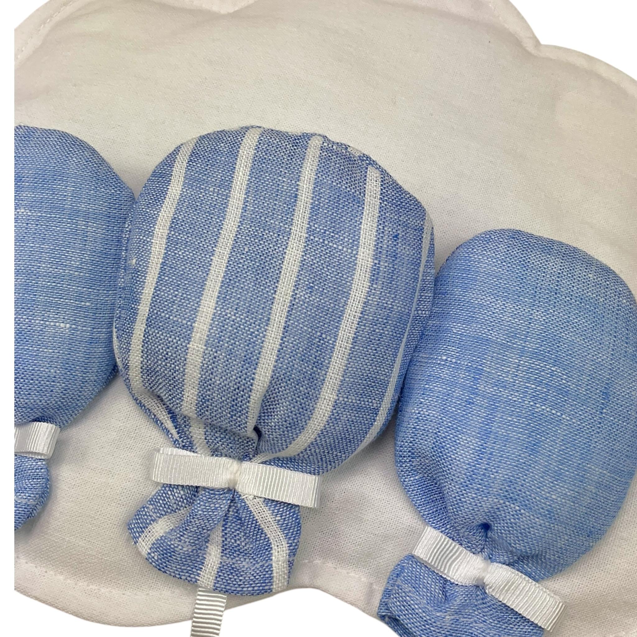 I Delfi Fiocco Nascita Bicolore per Neonato 25P5471 BIANCO/AZZURRO I DELFI 