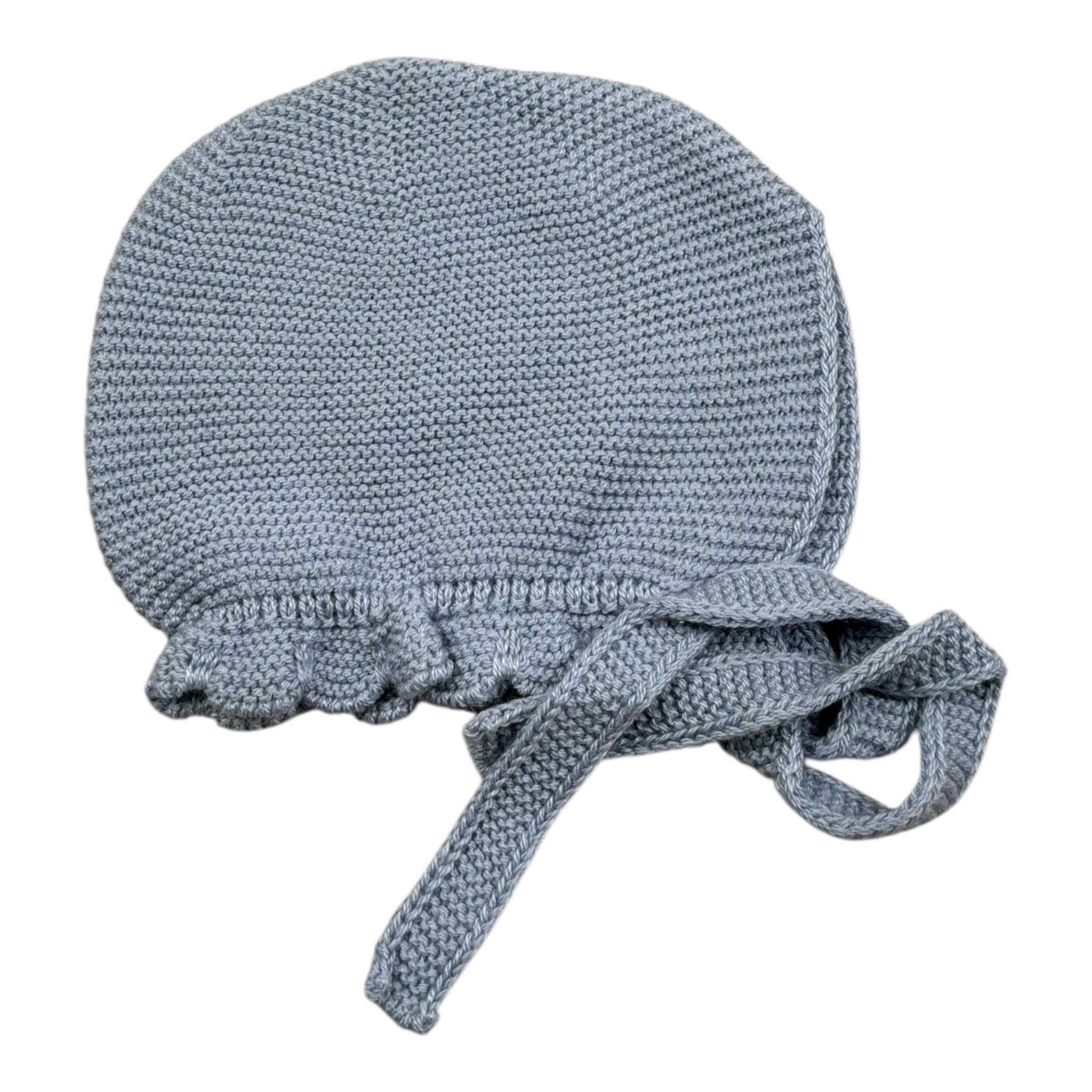 Juliana Cappello Tinta Unita con Laccio per Neonato 25224 AZZURRO POLVERE JULIANA 