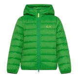 Sun68 Giubbino Tinta Unita con Cappuccio per Bambino R44301 VERDE SUN68 