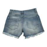 Lu Lu By Miss Grant Short In Denim Tinta Unita con Strappi per Bambina LL2770 AZZURRO LU LU BY MISS GRANT 