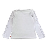 Carre'Ment Beau Shirt Girocollo Tinta Unita Bianco Per Bambina