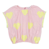 Piccola Ludo camicia tinta Unita con Fantasia per Bambina BS10WB070 ROSA PICCOLA LUDO 
