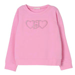 Liu Jo felpaGirocollo Tinta Unita con Logo per Neonata KA5014 ROSA LIU JO 