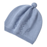 Mayoral Cappello Tinta Unita Con Ricami Blu Per Neonato