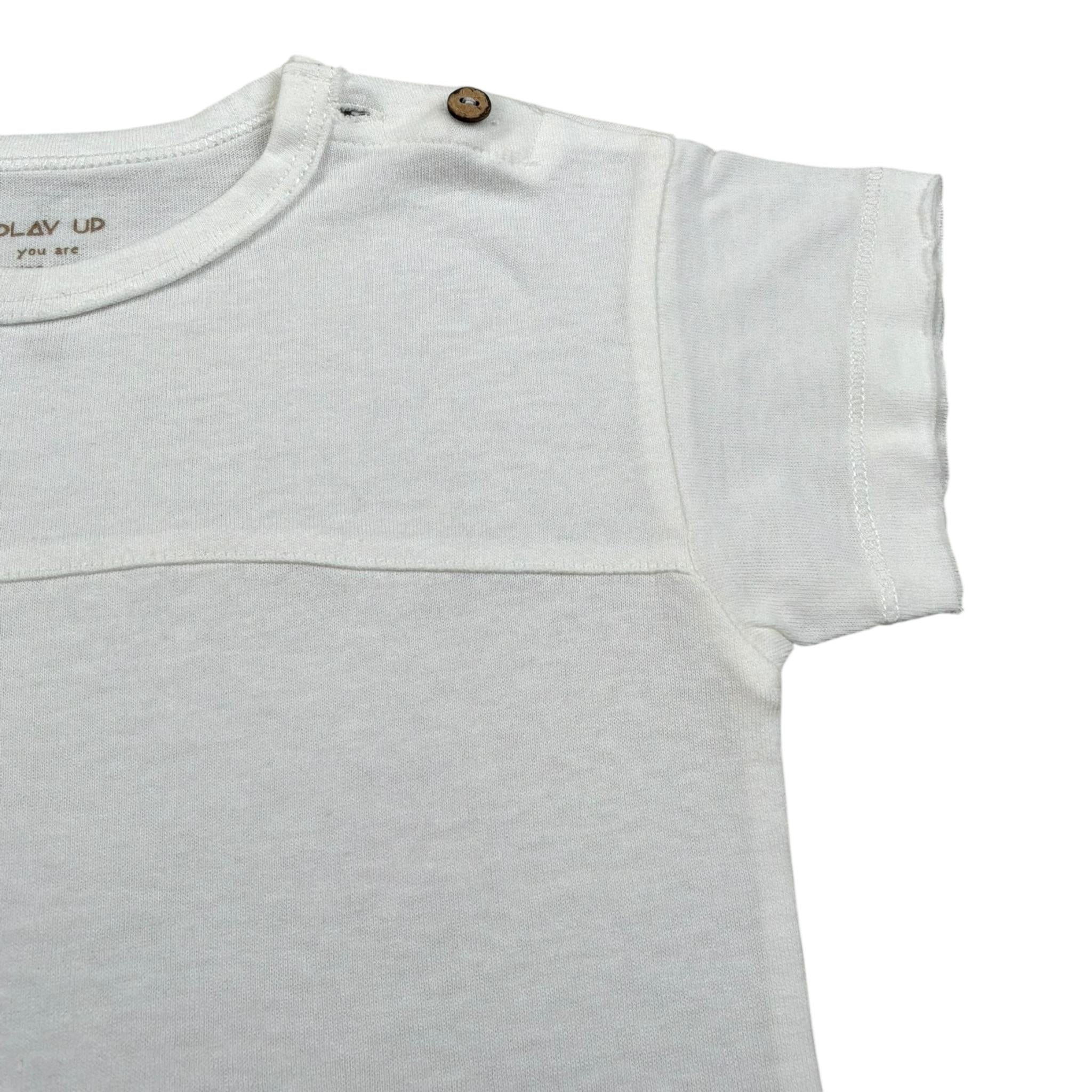 Play Up T-Shirt Girocollo Tinta Unita per Neonato PA011AQ10900 PANNA PLAY UP 