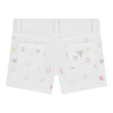 Guess Short Tinta Unita con Ricami per Neonata K5GD15WH630 BIANCO GUESS 