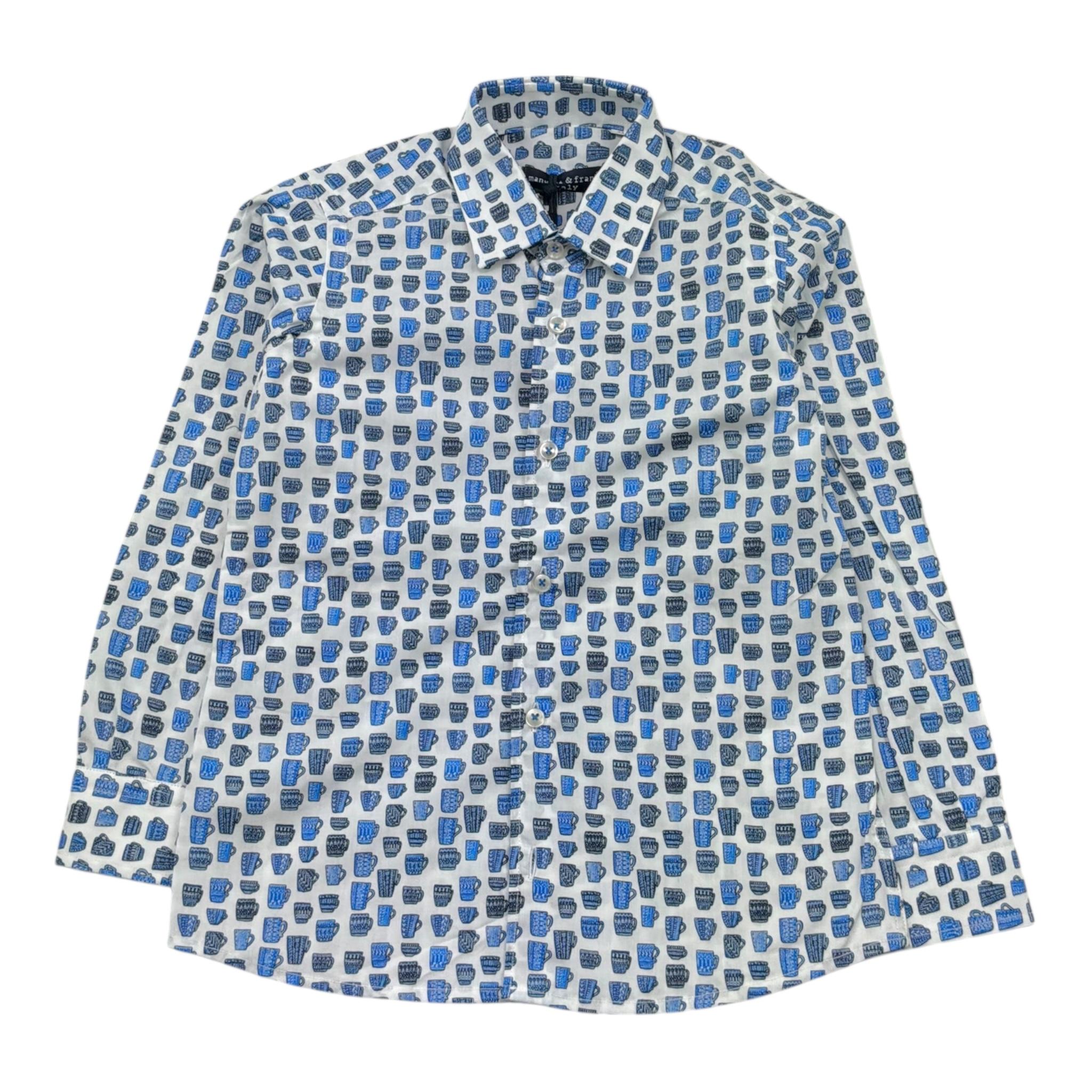 Manuel & Frank Camicia Tinta Unita con Fantasia per Bambino MF3179B BIANCO MANUEL & FRANK 
