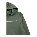 DANIELE ALESSANDRINI felpa tinta unita con cappuccio e stampa Verde per Bambino 1231F00034XXX VERDE DANIELE ALESSANDRINI 