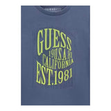 Guess T-Shirt Girocollo Tinta Unita con Stampa per Neonato N5RI19K8HM4N AZZURRO GUESS 