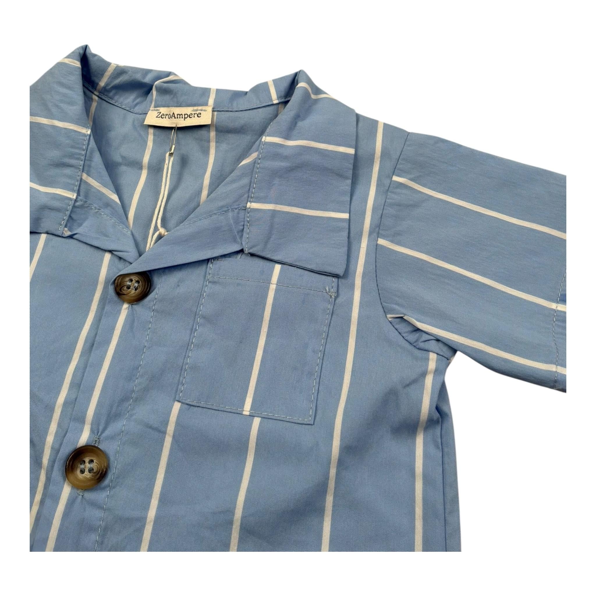 Zero Ampere Camicia Mezza Manica Tinta Unita per Neonato ORO AZZURRO ZERO AMPERE 