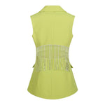 Fun & Fun Abito Giacca Tinta Unita con Scollo Posteriore per Bambina FNCJJK16387 VERDE FUN & FUN 