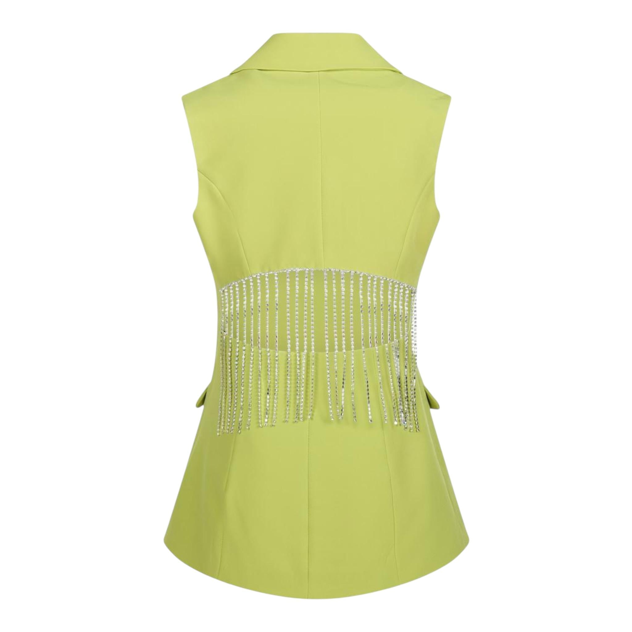 Fun & Fun Abito Giacca Tinta Unita con Scollo Posteriore per Bambina FNCJJK16387 VERDE FUN & FUN 