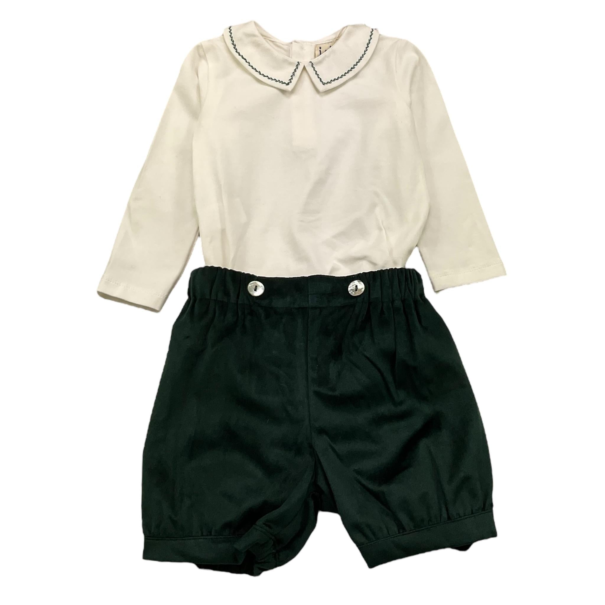 MALVI & CO completo 3 pezzi body-bermuda Bianco/verde per Bambino FCCI122BDJJ BIANCO/VERDE MALVI & CO 