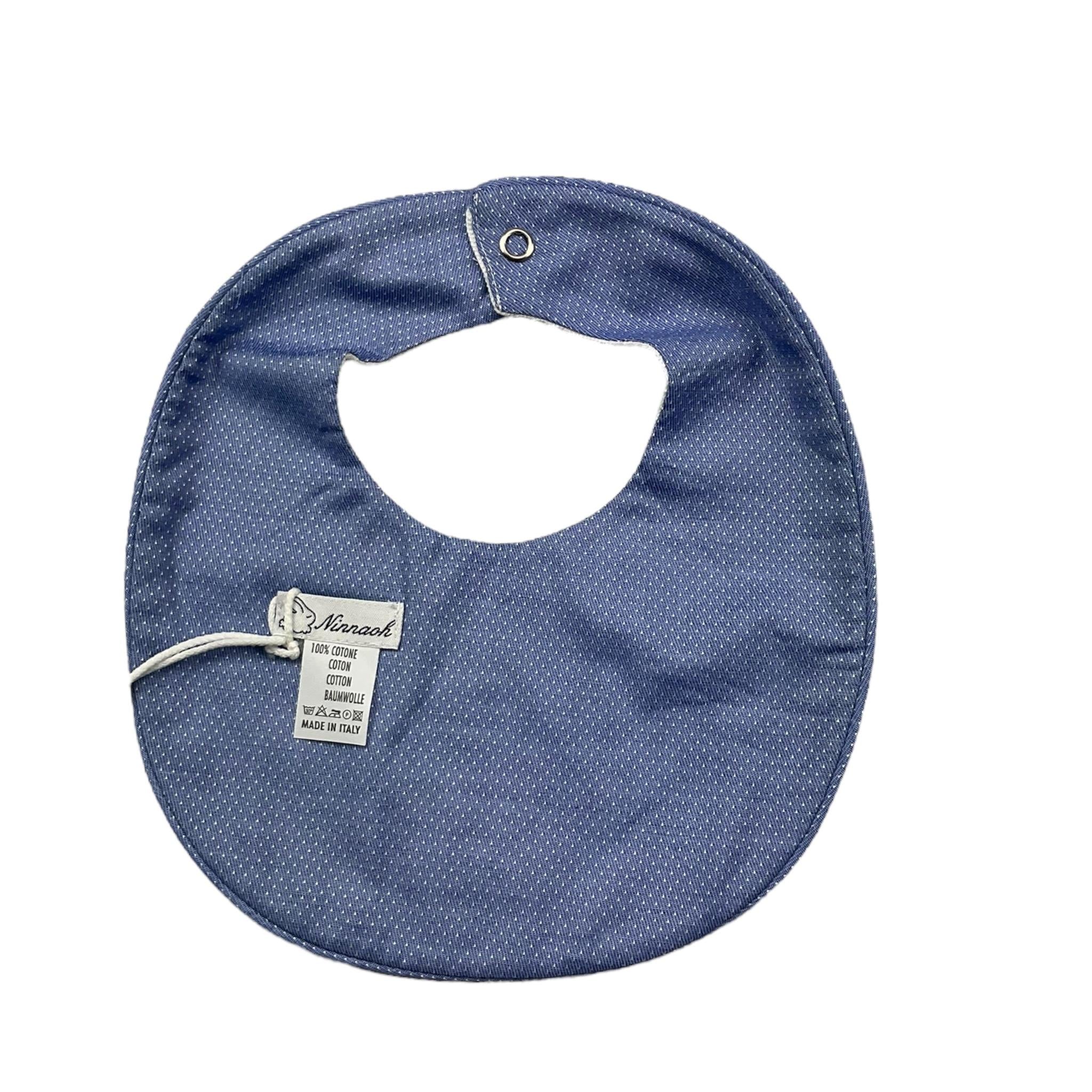 NINNAOH bavetta tinta unita con stampa Bianco per Neonato IE17206 BIANCO NINNAOH 