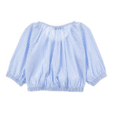 Philosophy Camicia Tinta Unita con Fantasia A Righe per Bambina I1E307 AZZURRO PHILOSOPHY 