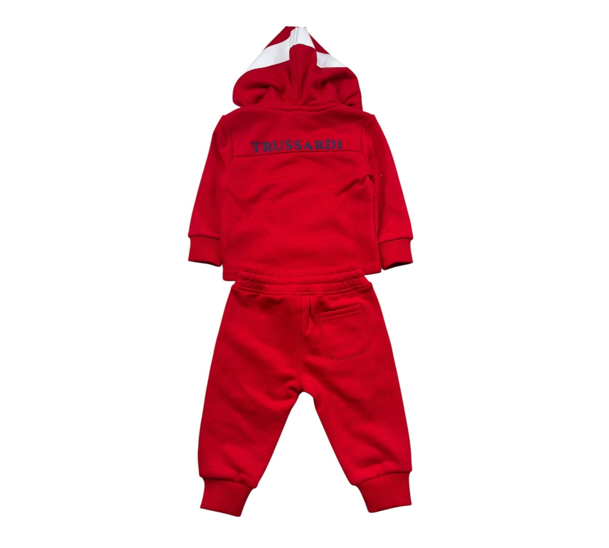Trussardi Completo 2 Pezzi Felpa-Pantalone Tinta Unita per Neonata TIP26100CF ROSSO TRUSSARDI 