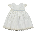Artesania Infantil Abito Mezza Manica Tinta Unita con Cinturino per Neonata 454 BIANCO ARTESANIA INFANTIL 