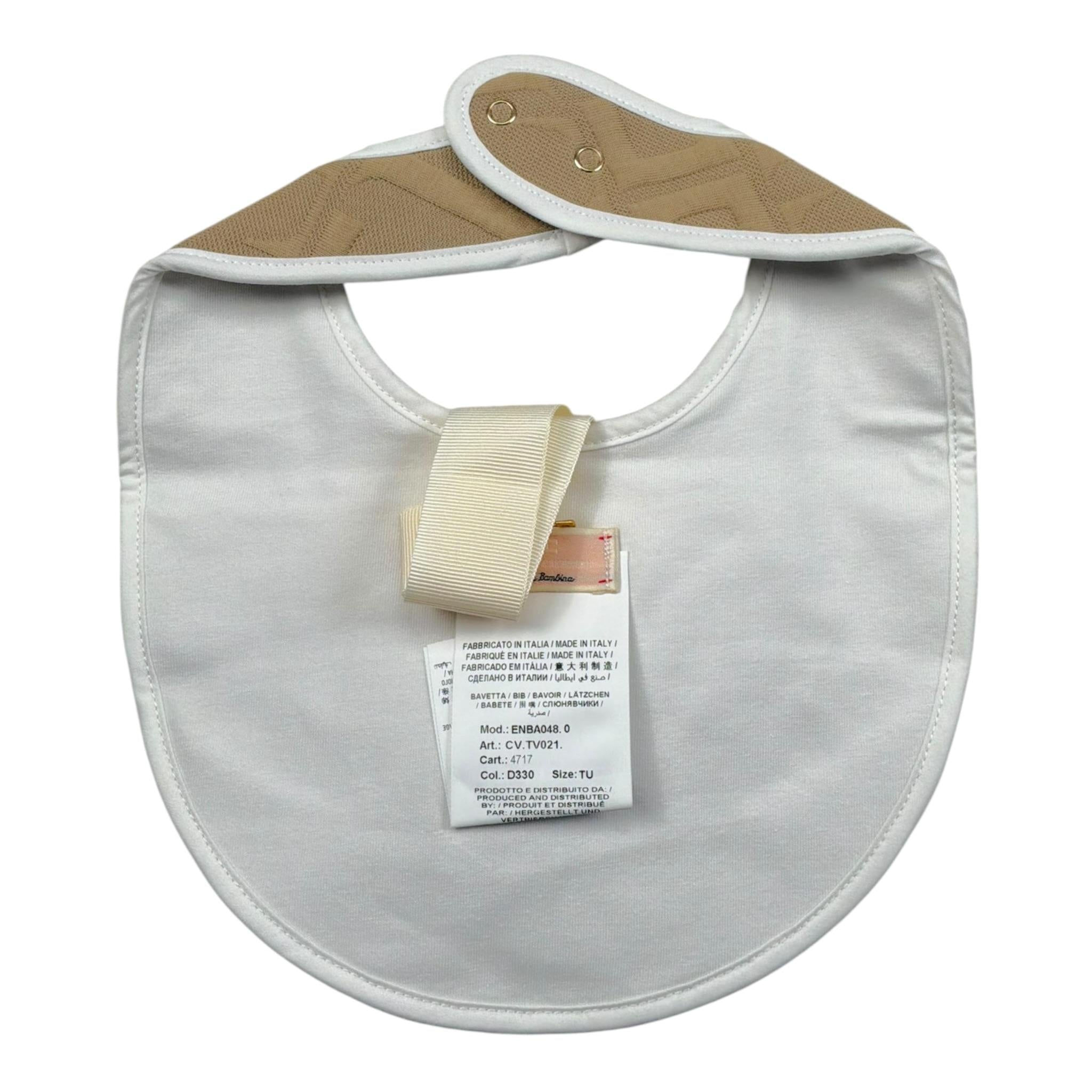 Elisabetta Franchi Bavetta Tinta Unita Logata per Neonata ENBA048 MARRONE ELISABETTA FRANCHI 