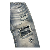 YES LONDON jeans tinta unita con strappi Azzurro per Bambino JR1083 AZZURRO YES LONDON 