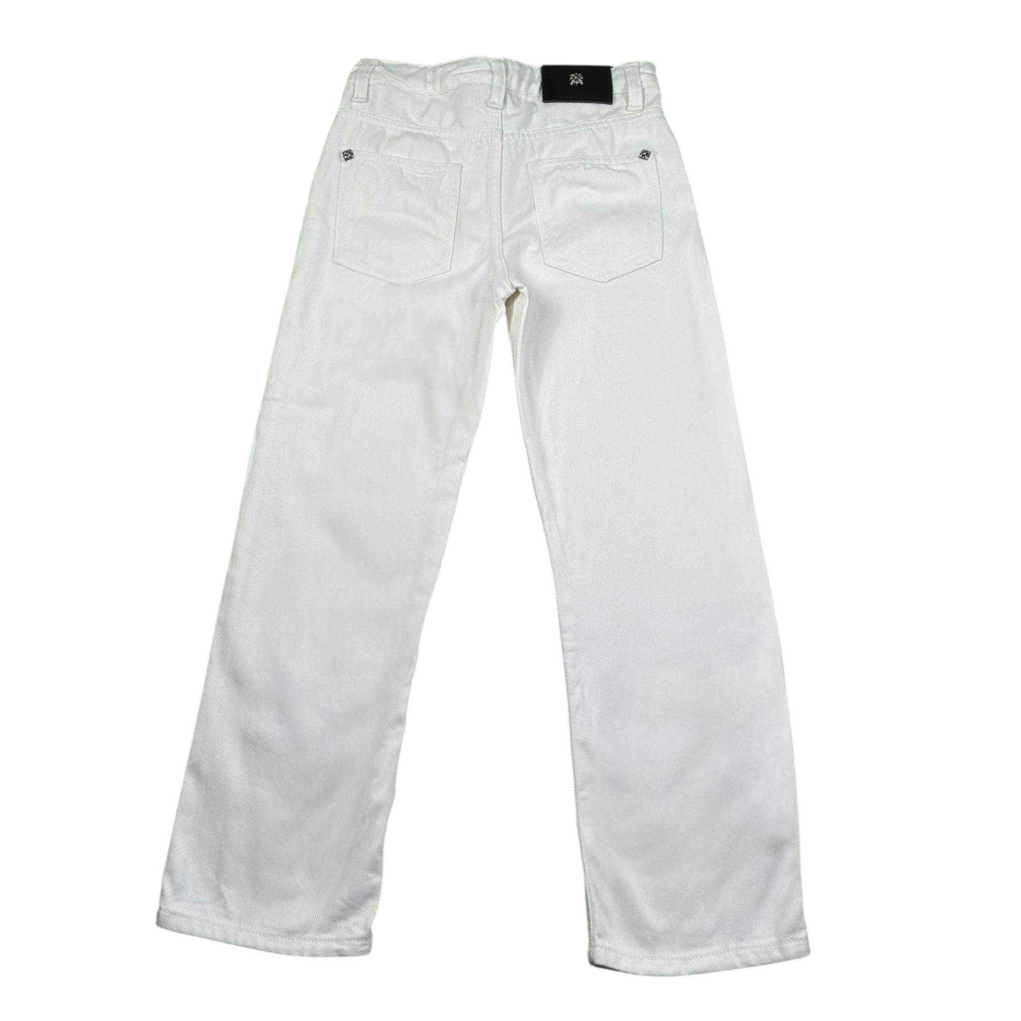 John Richmond Jeans Tinta Unita con Girovita Regolabile per Bambino RBP26047PA BIANCO JOHN RICHMOND 