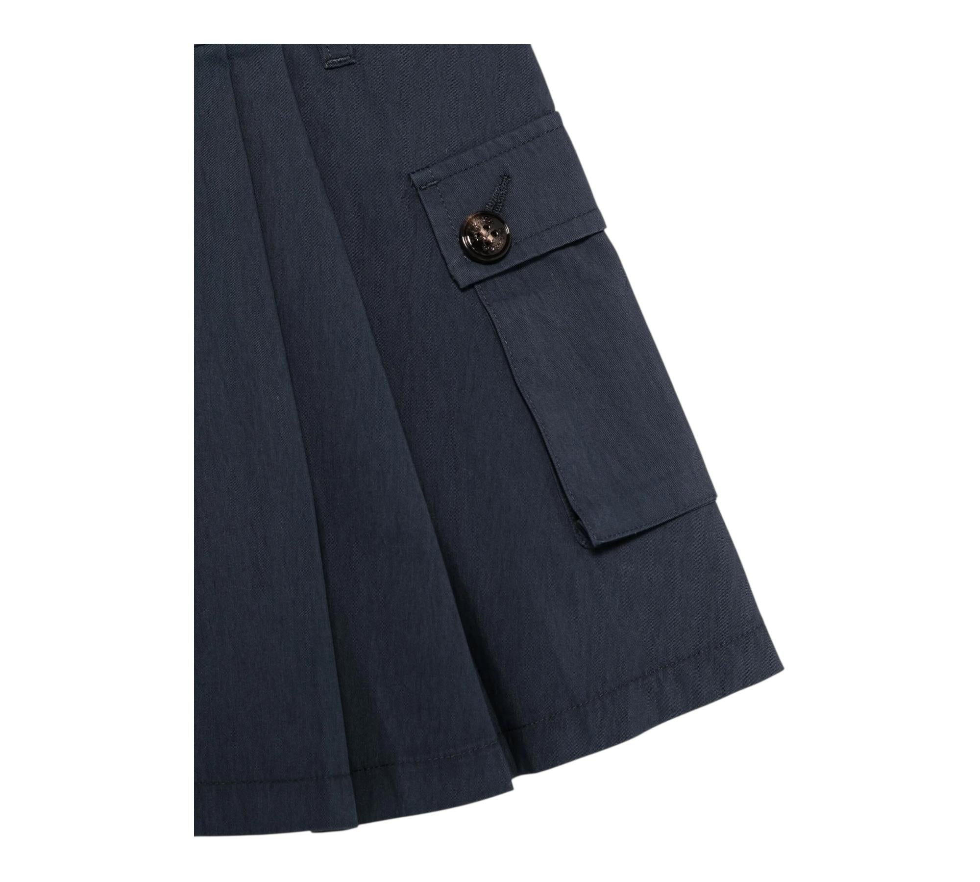 Max&Co. Gonna Tinta Unita con Tasche per Bambina MX0132X BLU MAX&Co. 